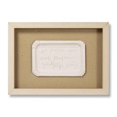 Joseph Beuys, Ich ernähre mich durch Kraftvergeudung - Bleistift auf Pappteller