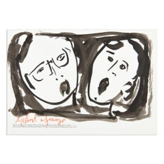 Gilbert & George, El Mundo de Gilbert & George - Dibujo Lavado de Tinta Firmado