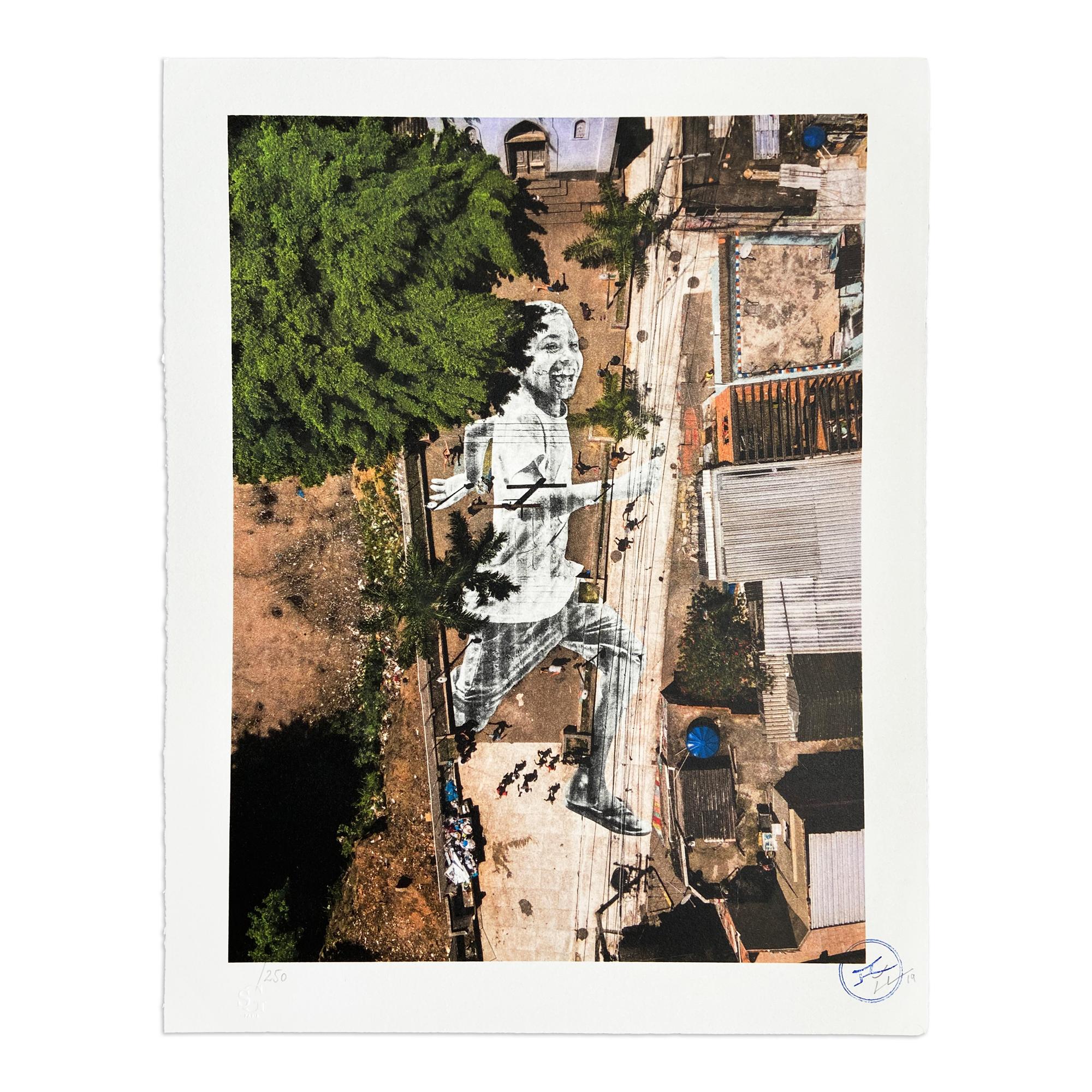 J R Figurative Photograph - Giants, Miguel, Casa Amarela, Street Art, Urban Art, Contemporary Art