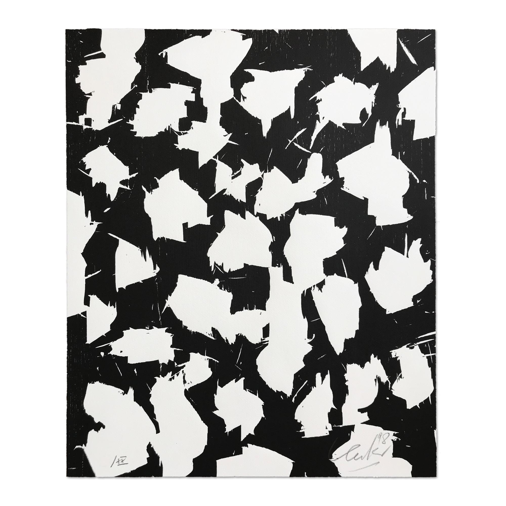 Günther Uecker Interior Print - Lichtungen I, Woodcut, Abstract Art, Zero, Minimalism