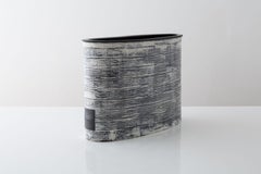 Black Frost, Oval Texture Vessel