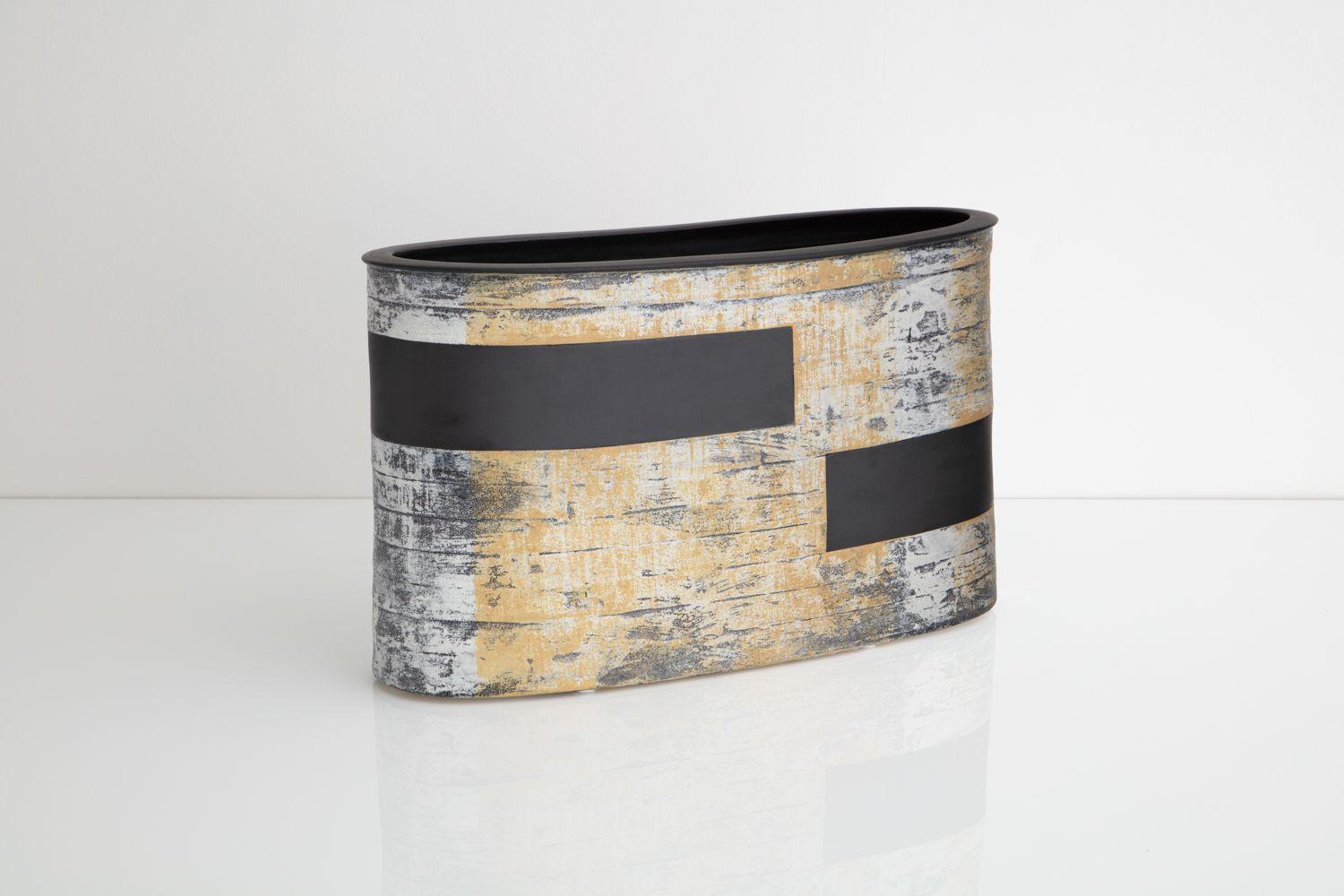 Monoprint Vessel - Sculpture by Kathy Erteman