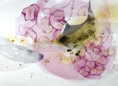 Ana Zanic „Blush Nebula W-2021-5-17“ – Abstraktes Aquarell auf Papier 