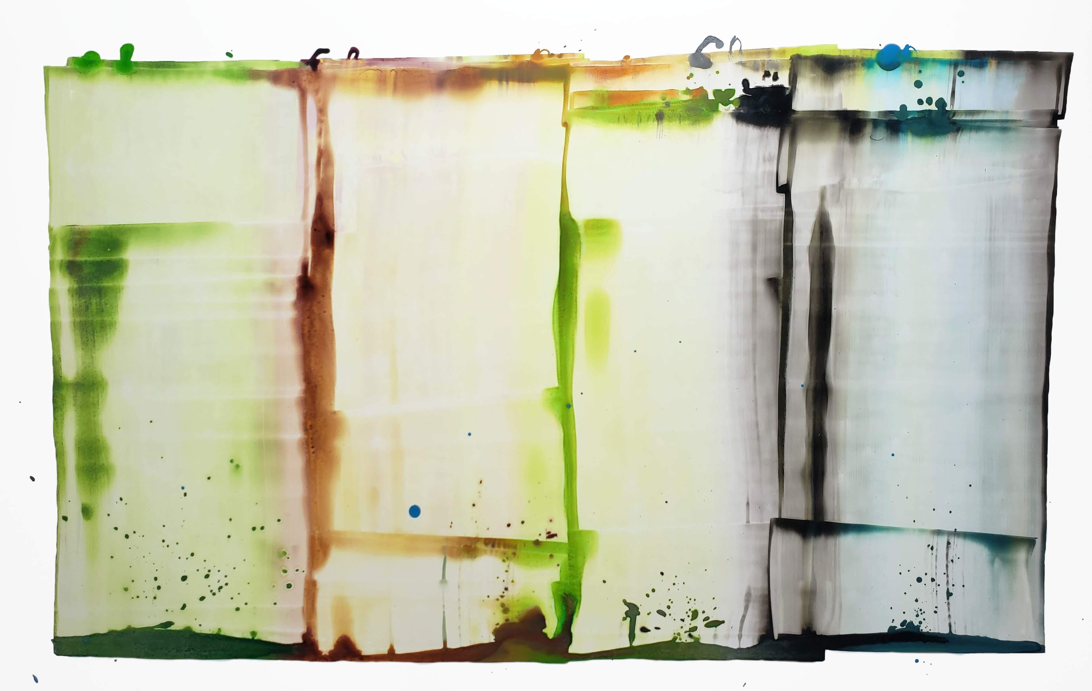 Sarah Irvin "" Dort gehen wir hin" - Abstrakte Tinte auf Yupo-Papier