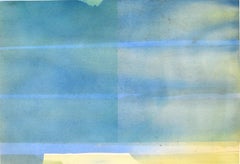 Daniel Brice "Water - Light Blue" - Minimalist Abstract Watercolor Painting