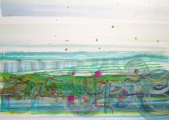 Josette Urso: „Sea Rose“, Aquarellgemälde auf Papier