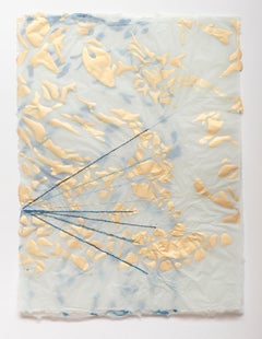 Peinture en papier «ight Lines » de Nancy Cohen sur papier fait main