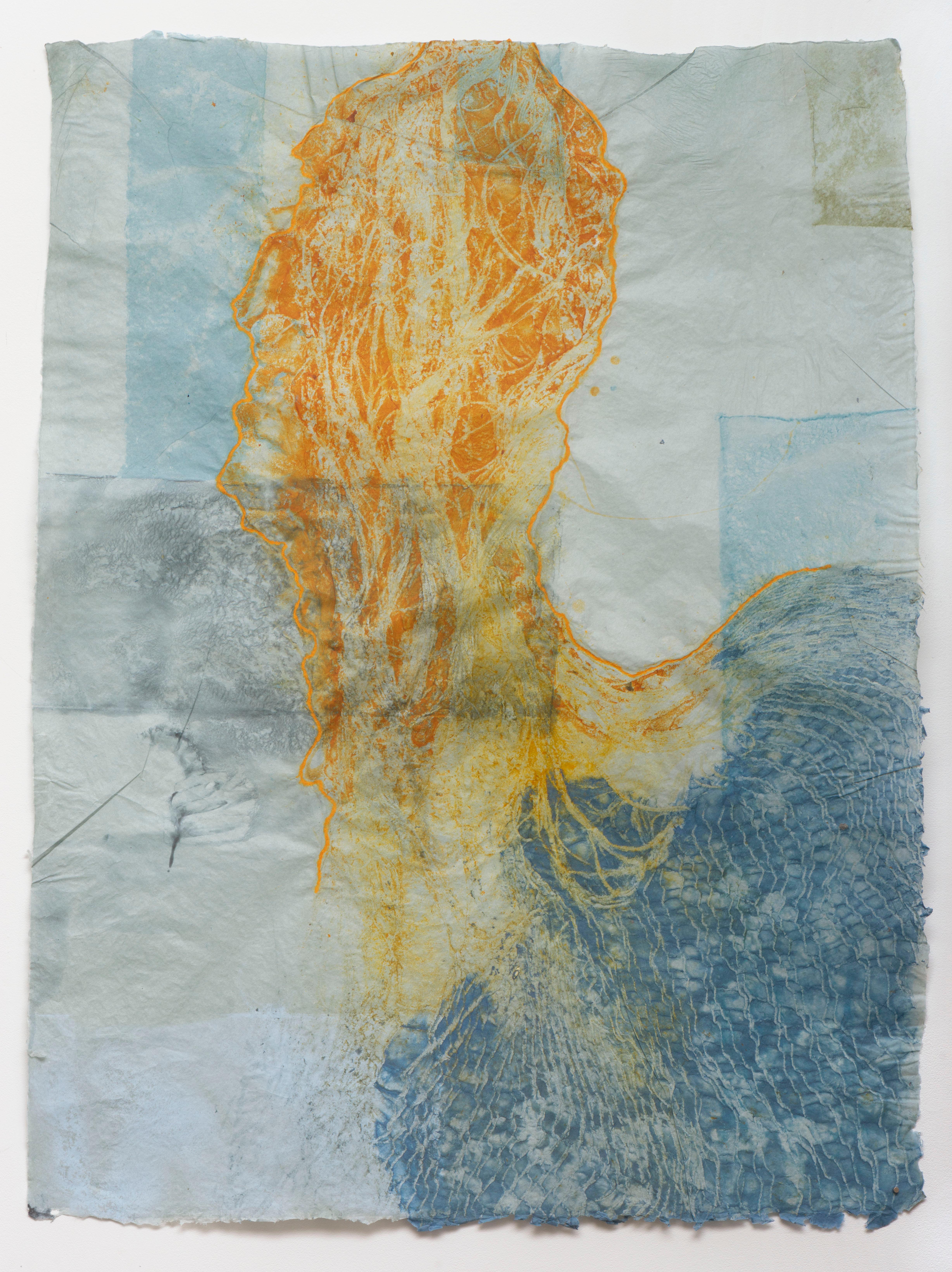 Nancy Cohen Abstract Drawing – Papier Pulp „Breathing Room“ von Cohen auf handgeschöpftem Papier