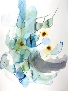 Peinture abstraite à l'aquarelle sur papier « Reef W-2022-12-15 » par Ana Zanic