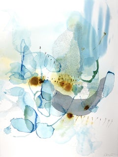 Peinture abstraite à l'aquarelle sur papier « Reef W-2022-12-14 » par Ana Zanic