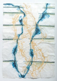 Pulp und handgefertigtes Papier, „Like Veins Passing Through Layers of Earth“ von Nancy Cohen