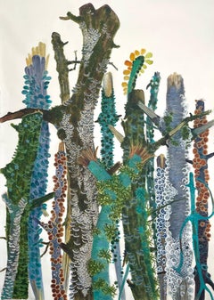 "YAY!" 2025 watercolor on paper 72 x 52 in.