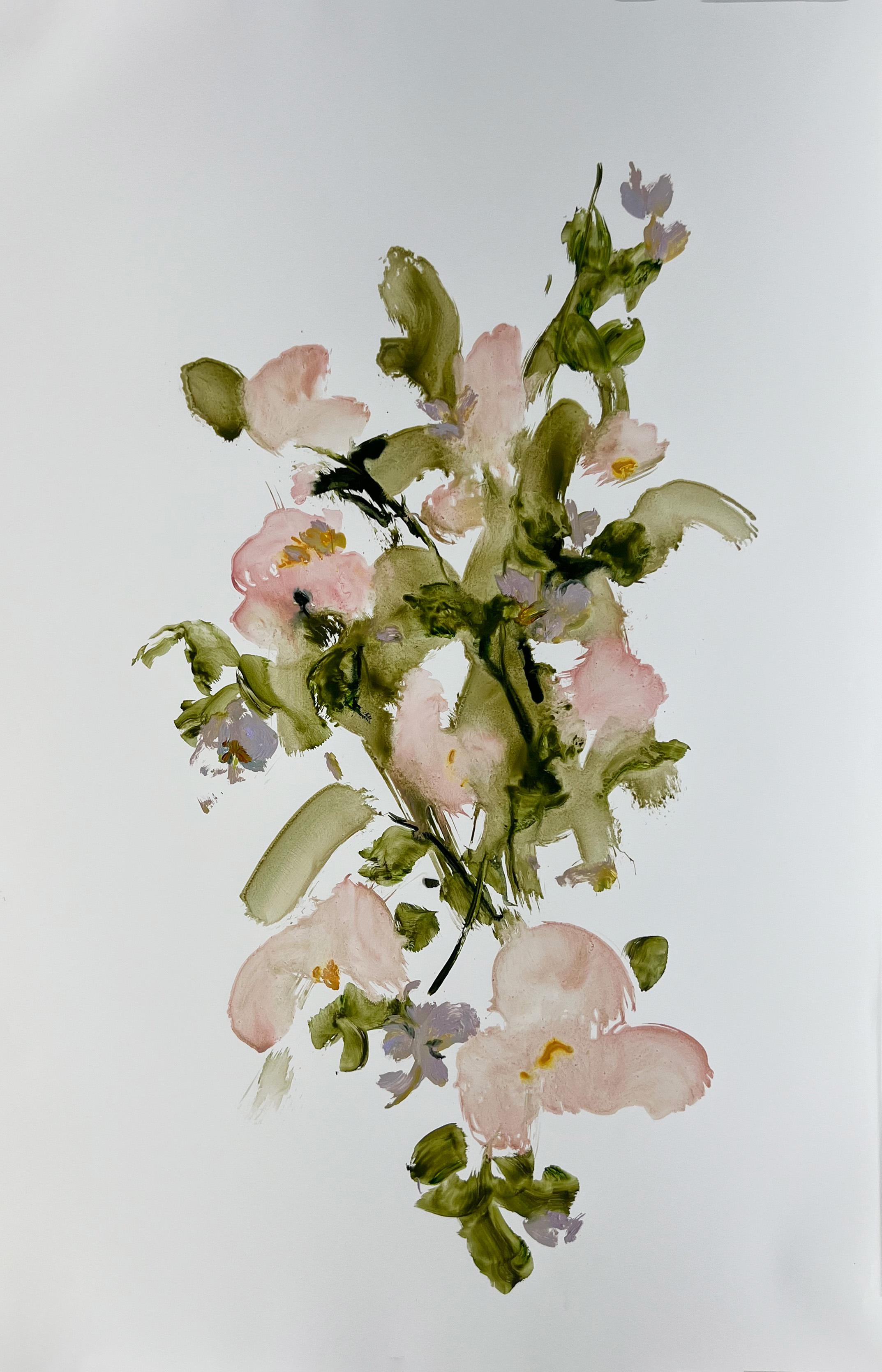 Still-Life Tess Michalik - « Parkle Dust » 2025 huile sur papier Yupo 25 x 38 po.