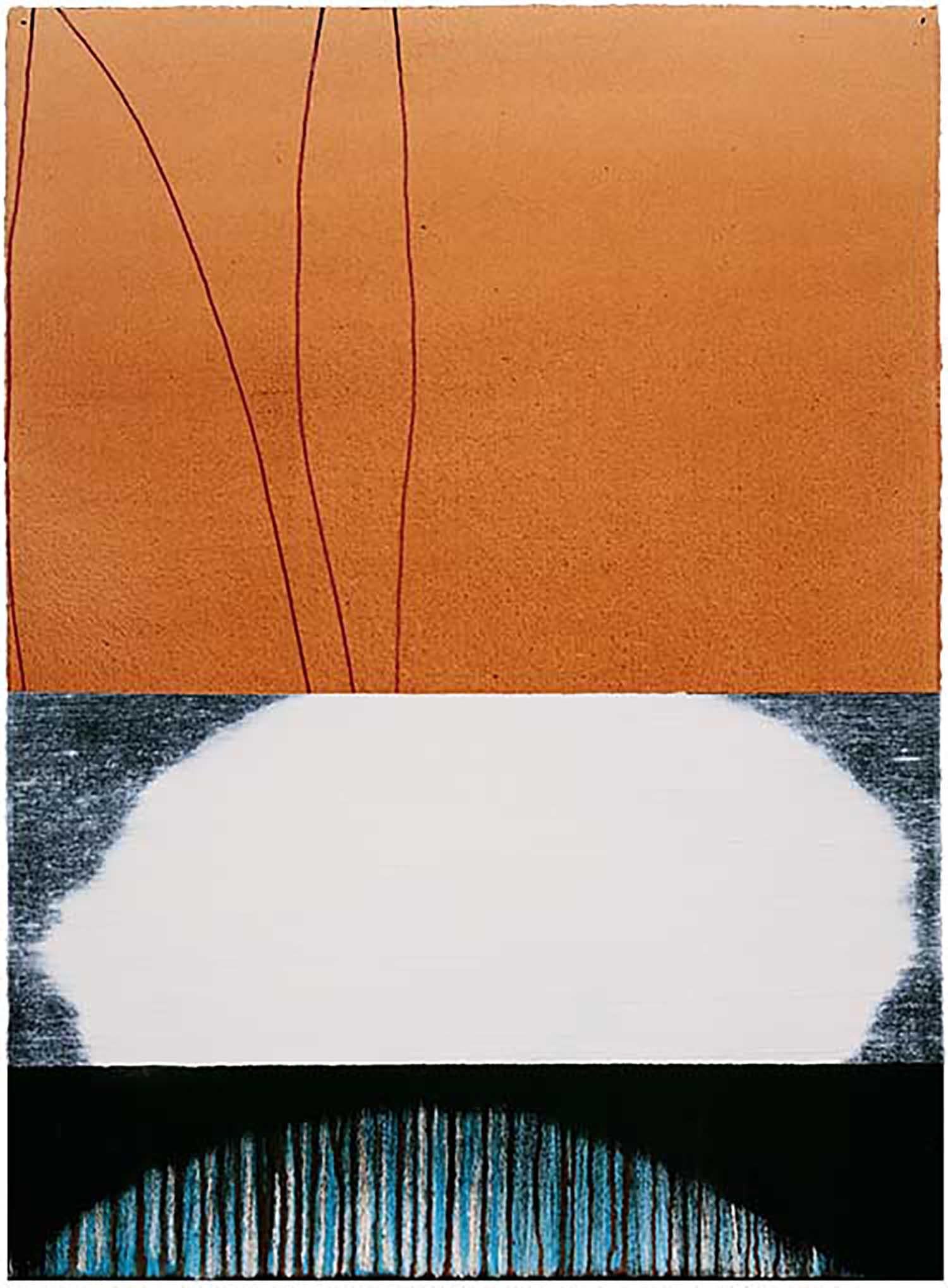 Abstract Painting di Sarah Hinkley - "about this winter 2" 2023 olio su carta