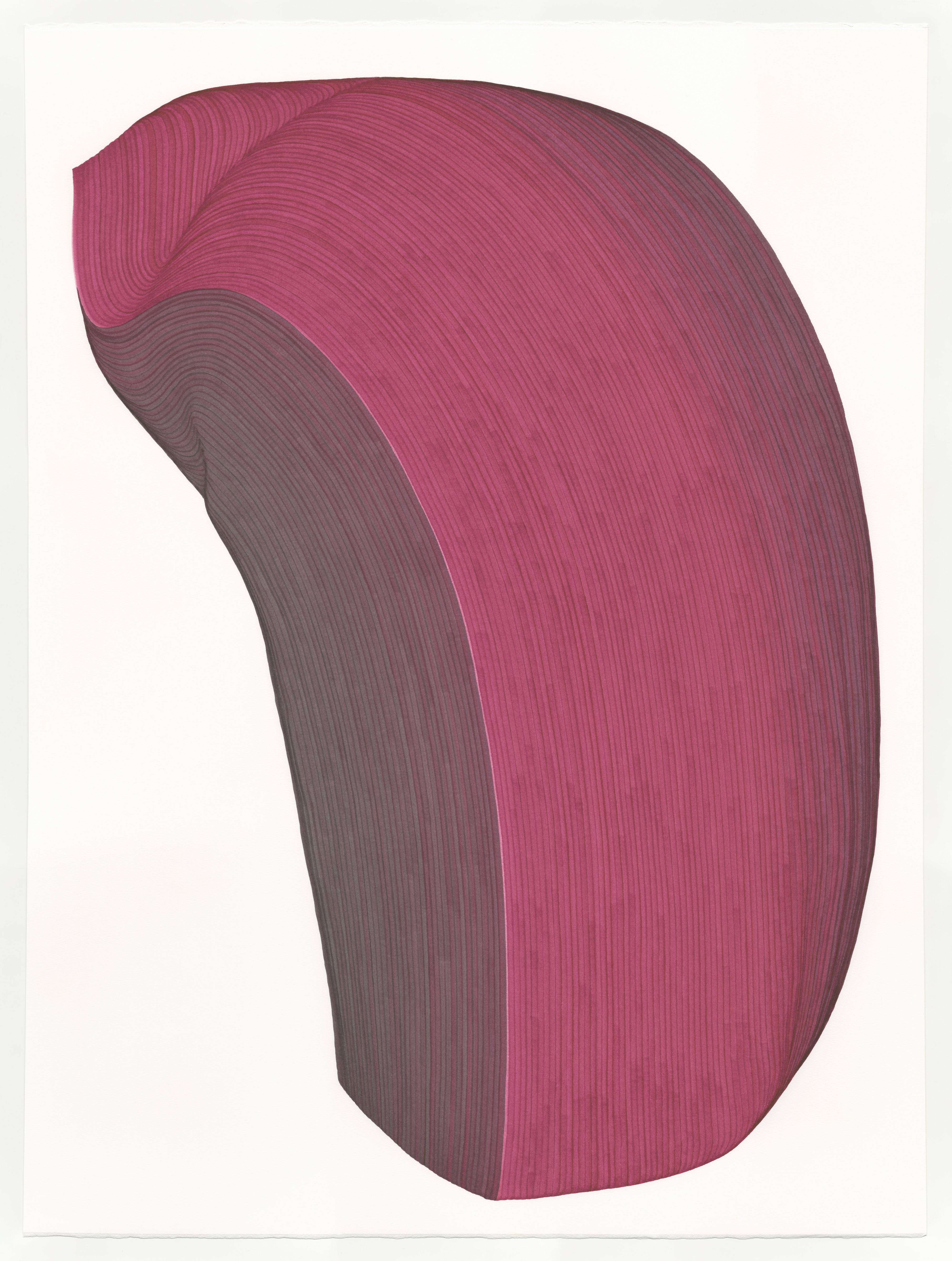 "Lines 232" 2024 pigmented ink on 300 lb hot press watercolor paper
