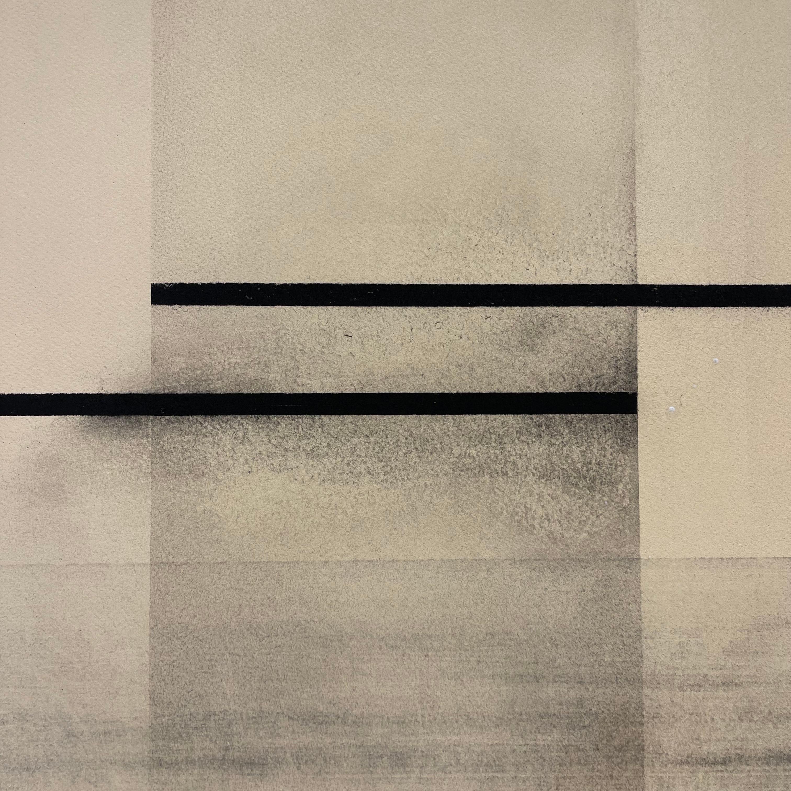 Daniel Brice „Figur/Pacific #4“ Holzkohle und Acryl auf Papier im Angebot 2