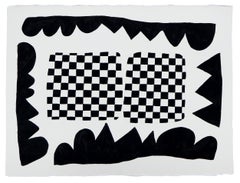 Maeve D'Arcy „Serve Immediately“ Abstrakte Acrylarbeit auf Papier
