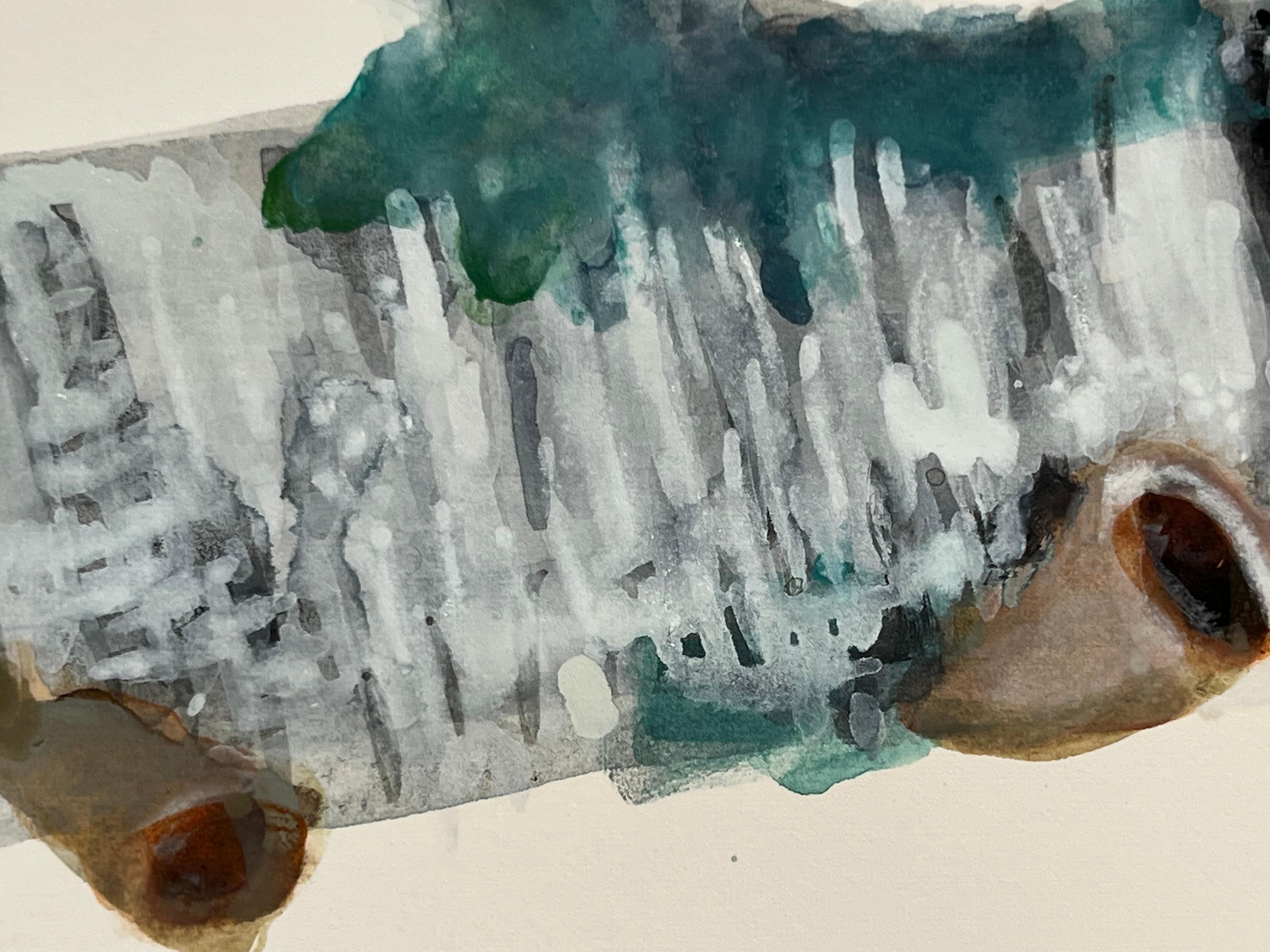 Katie DeGroot „Seen on the Street III“ Aquarellgemälde auf Papier im Angebot 1