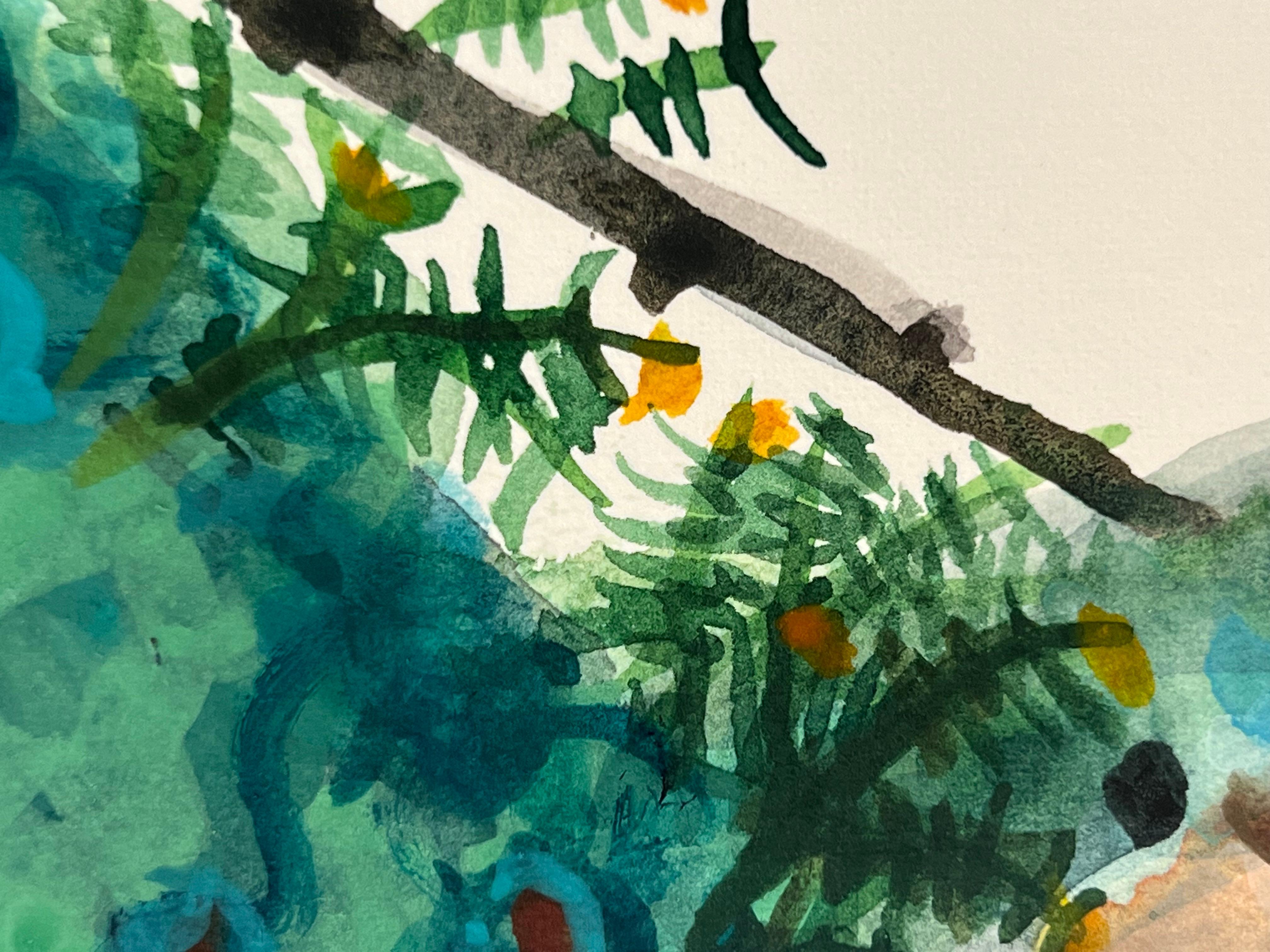 Katie DeGroot „Seen on the Street III“ Aquarellgemälde auf Papier im Angebot 2