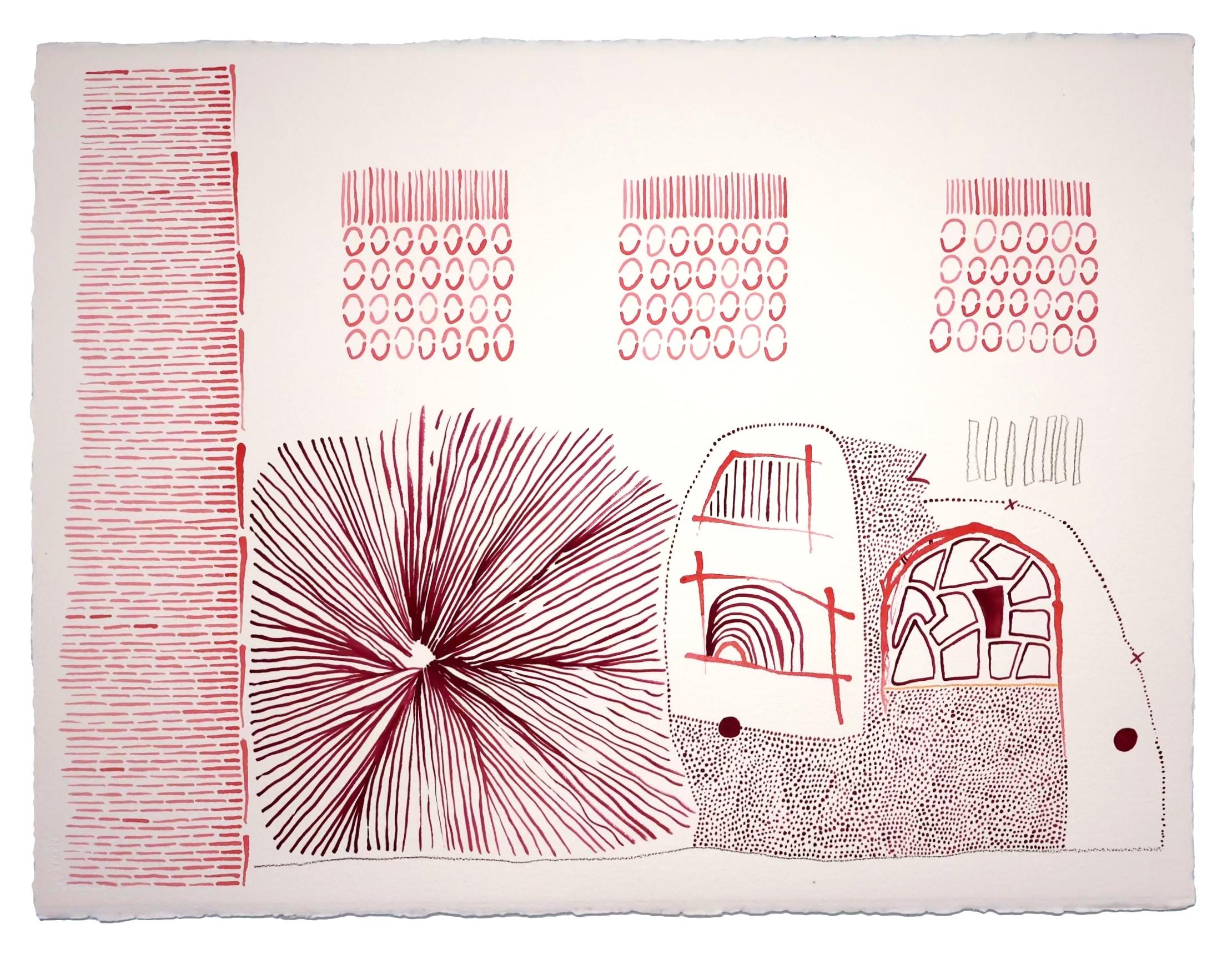Maeve D'Arcy "Shoe Repair II" - acrylic on paper
