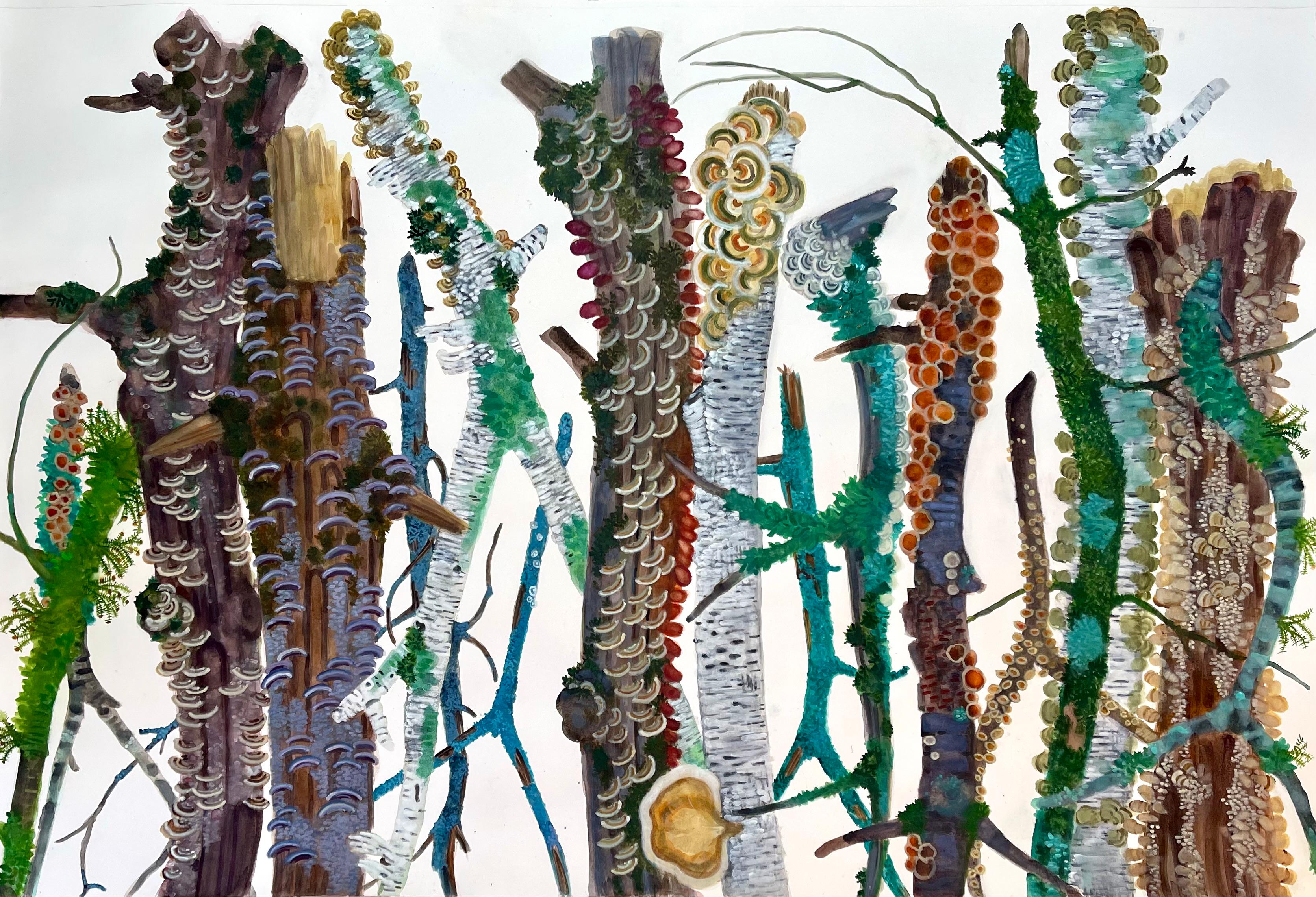 Still-Life Katie DeGroot - « Cocktail Party Vlll (couples) 2023 aquarelle sur papier