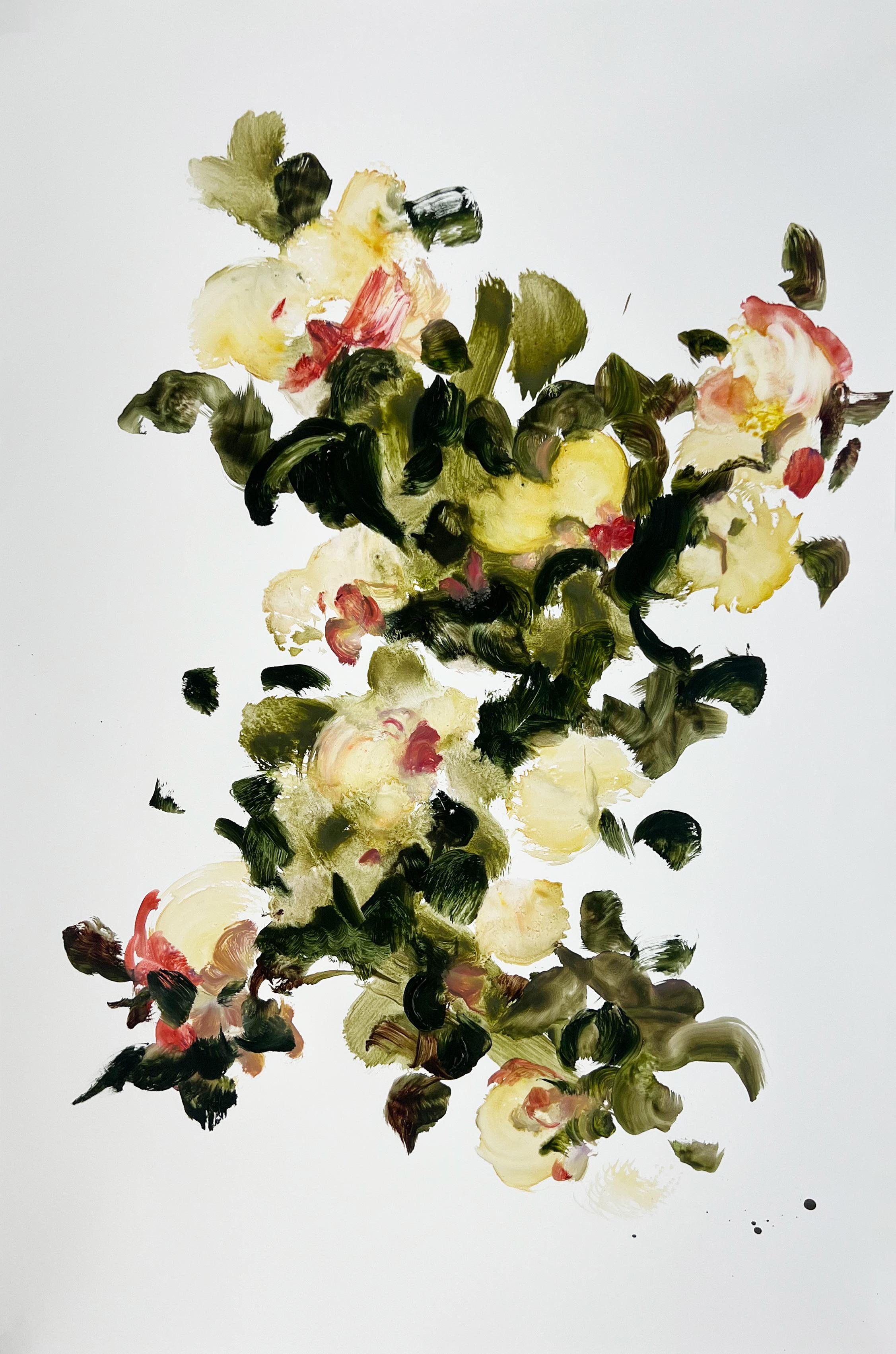 Still-Life de Tess Michalik - "Cuenta conmigo" 2025 óleo sobre papel Yupo 38 x 25 pulg.