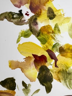 "Thicket" 2025 olio su carta Yupo 38 x 25 pollici.