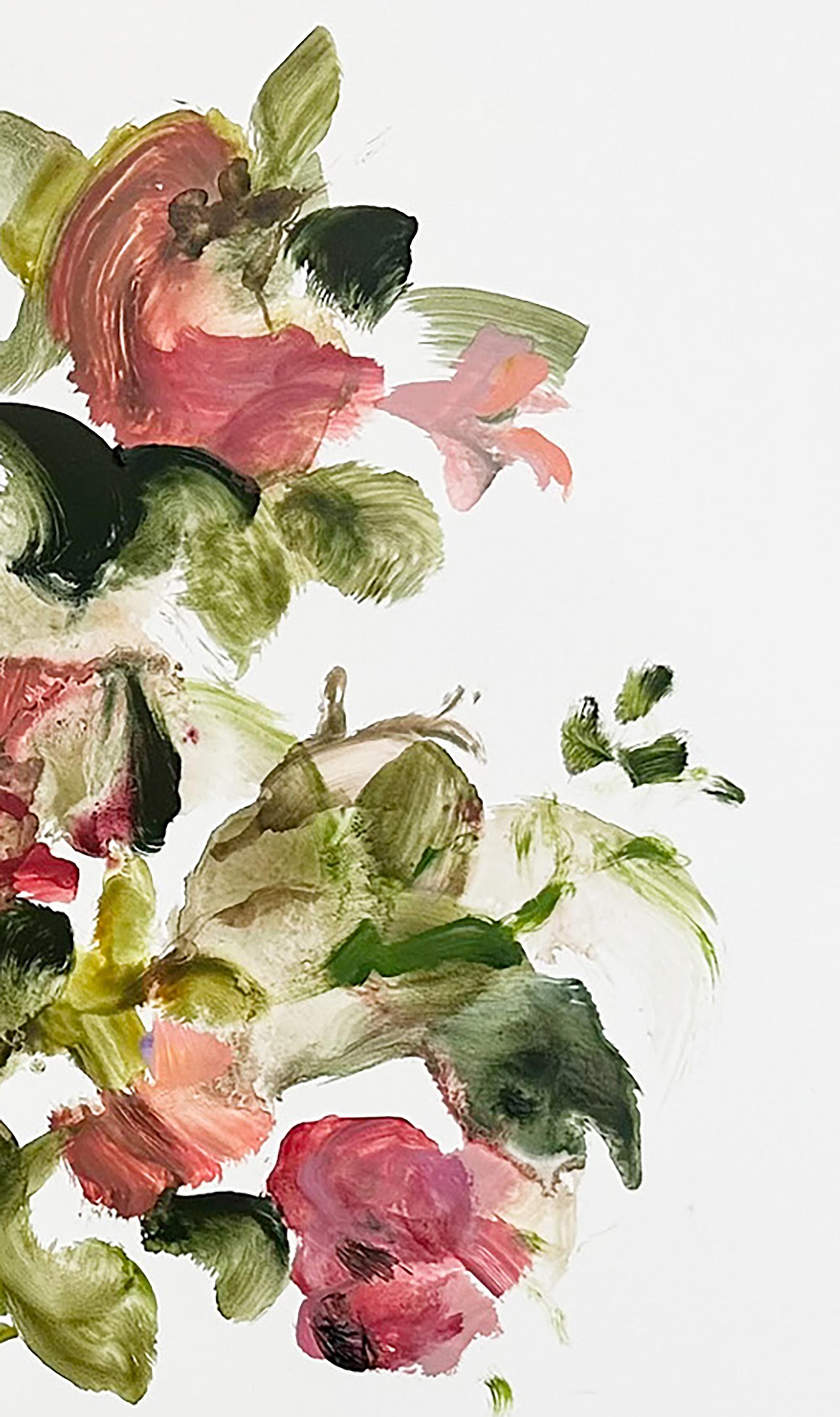 « Heavy Bounty » 2025 huile sur yupo 38 x 25 po. - Beige Still-Life par Tess Michalik