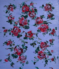 "Birfday Cake" 2023 olio su pannello 25,5 x 30,25 pollici.