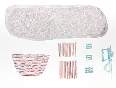 „Buck a Shuck“ 2024, Tinte und farbiger Bleistift auf Papier