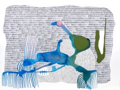 „Bells and Whistles“ 2024 Tinte und Buntstift mit Farbstift auf Papier