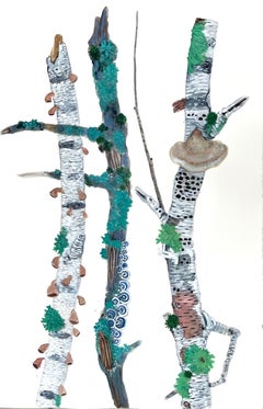 "Caught" 2025 watercolor on paper