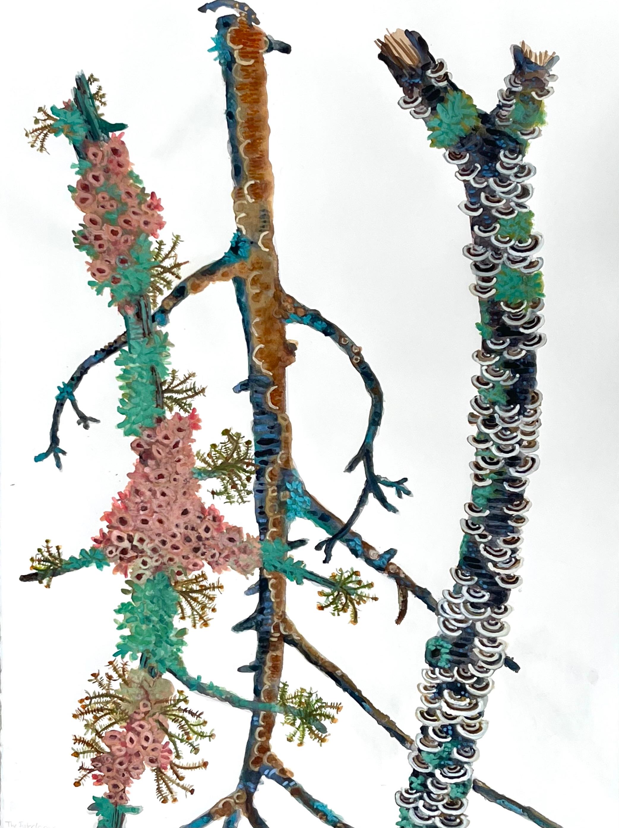 Landscape Art di Katie DeGroot - "L'intruso" 2025 acquerello su carta