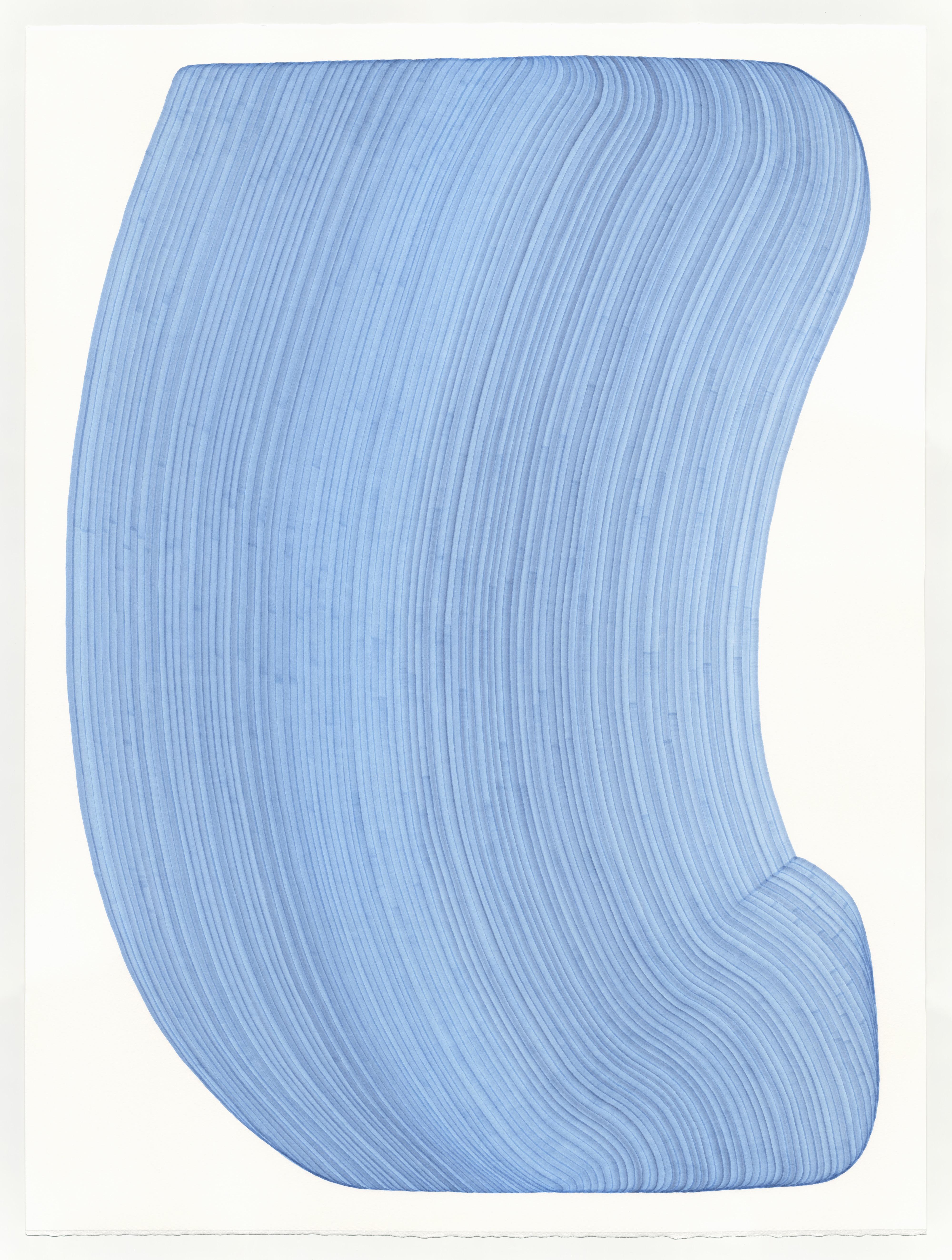 "Lines 297" 2025 pigmented ink on 300 lb hot press watercolor paper