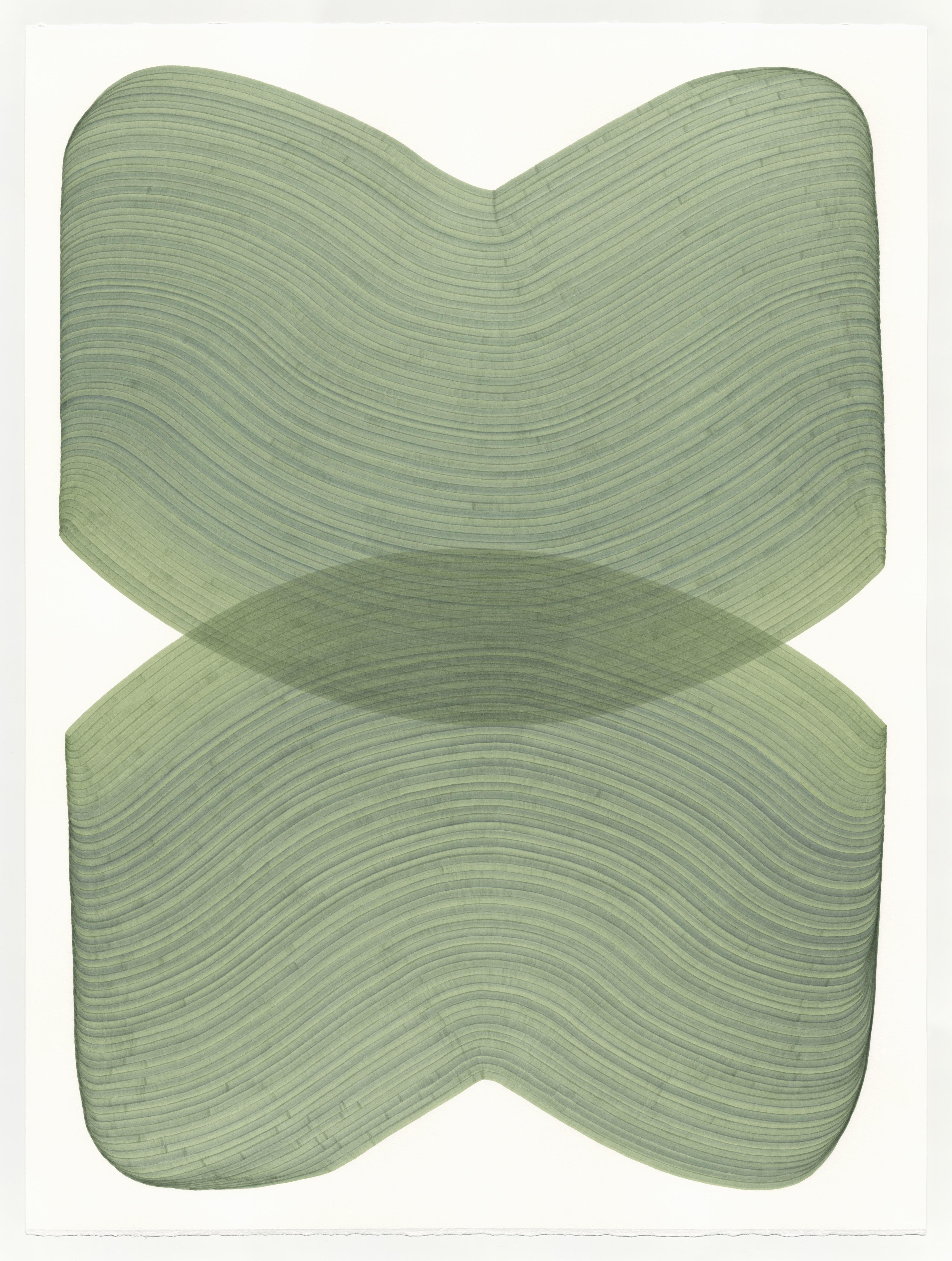 "Lines 298" 2025 pigmented ink on 300 lb hot press watercolor paper