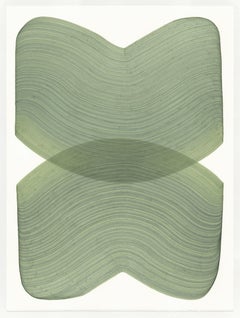 "Lines 298" 2025 pigmented ink on 300 lb hot press watercolor paper