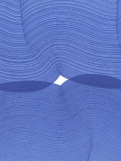 "Lines 311" 2025 pigmented ink on 300 lb hot press watercolor paper, 40 x 30 in.