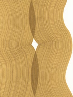 "Lines 312" 2025 pigmented ink on 300 lb hot press watercolor paper 40 x 30 in.