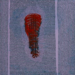 Maeve D'Arcy „Skelettreste“ – zeitgenössisches abstraktes Gemälde auf Tafel 