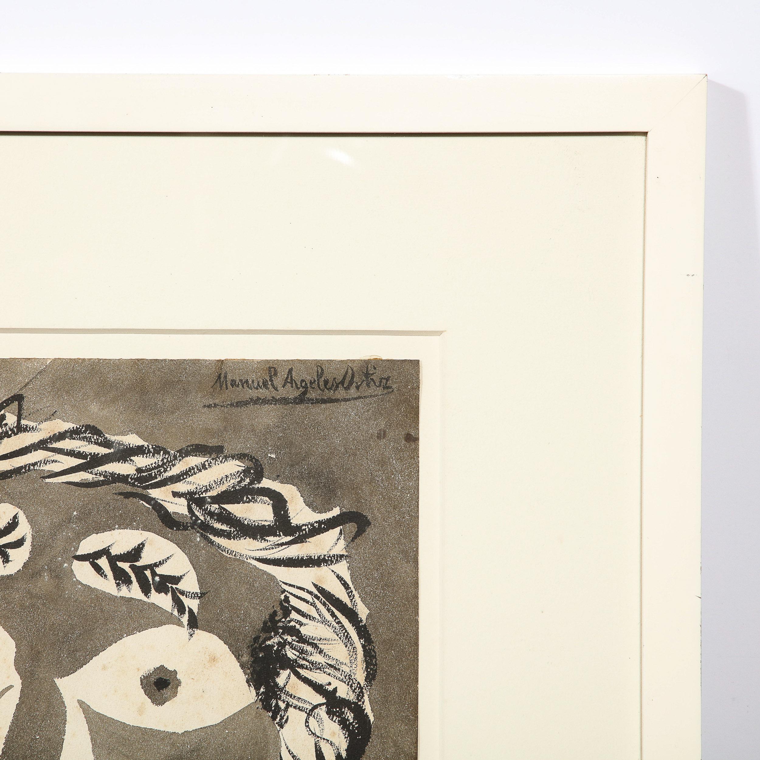 Untitled Modernist Portrait, Woman in Ink on Archival Paper- Manuel Angele Ortiz For Sale 4