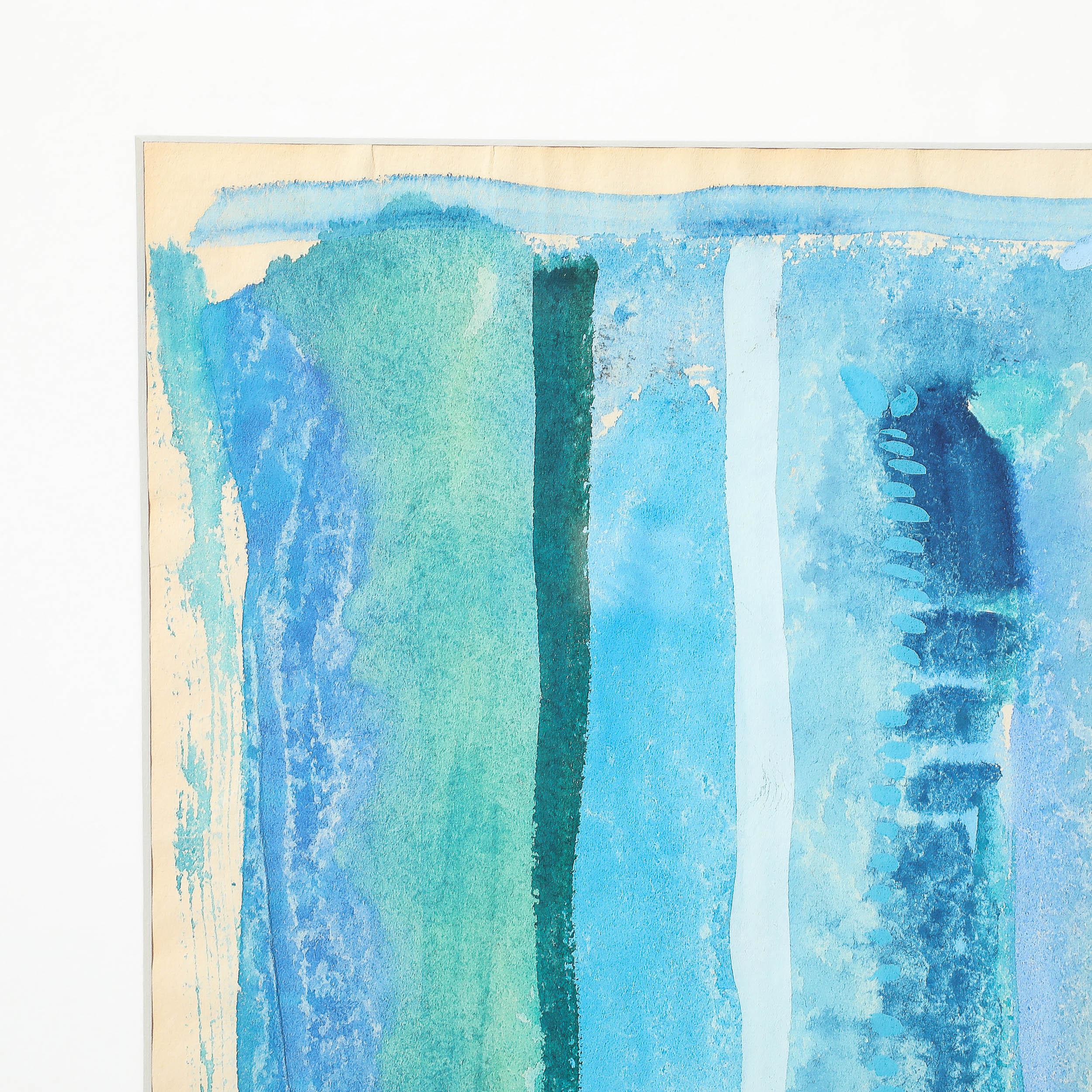 Modernistisches Aquarell- und Gouache-Gemälde von Robert Natkin aus der Mitte des Jahrhunderts im Angebot 6