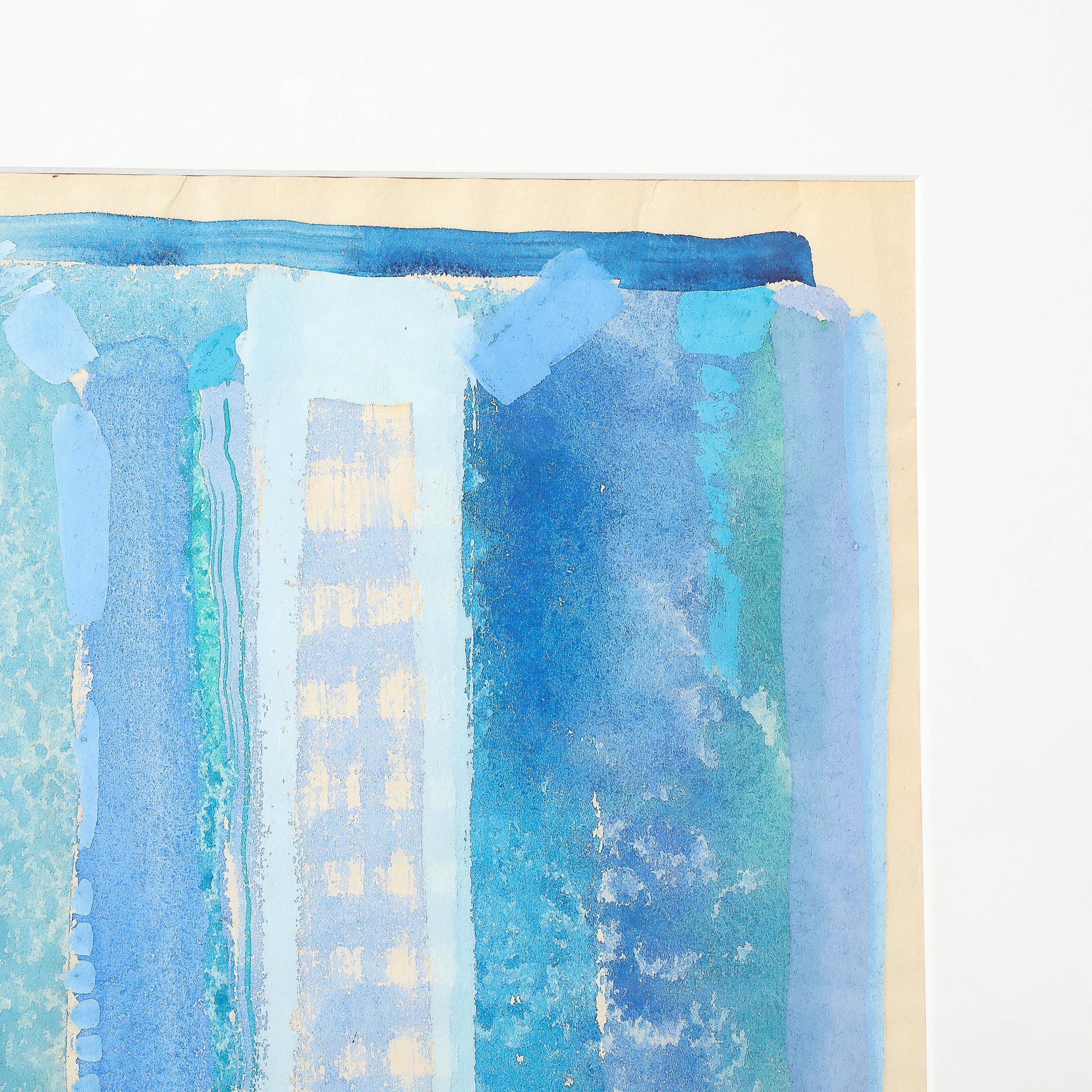 Modernistisches Aquarell- und Gouache-Gemälde von Robert Natkin aus der Mitte des Jahrhunderts im Angebot 3