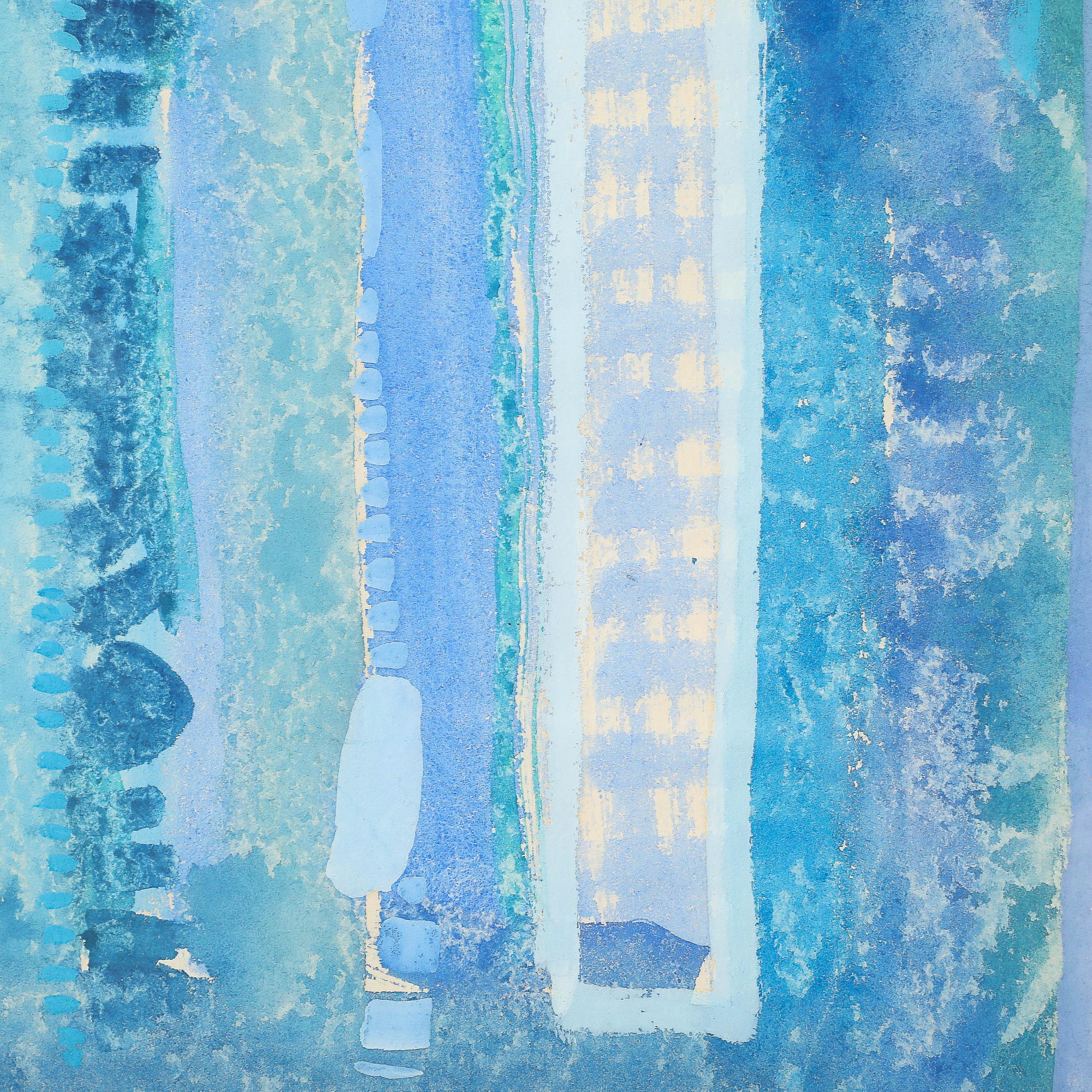 Modernistisches Aquarell- und Gouache-Gemälde von Robert Natkin aus der Mitte des Jahrhunderts im Angebot 4