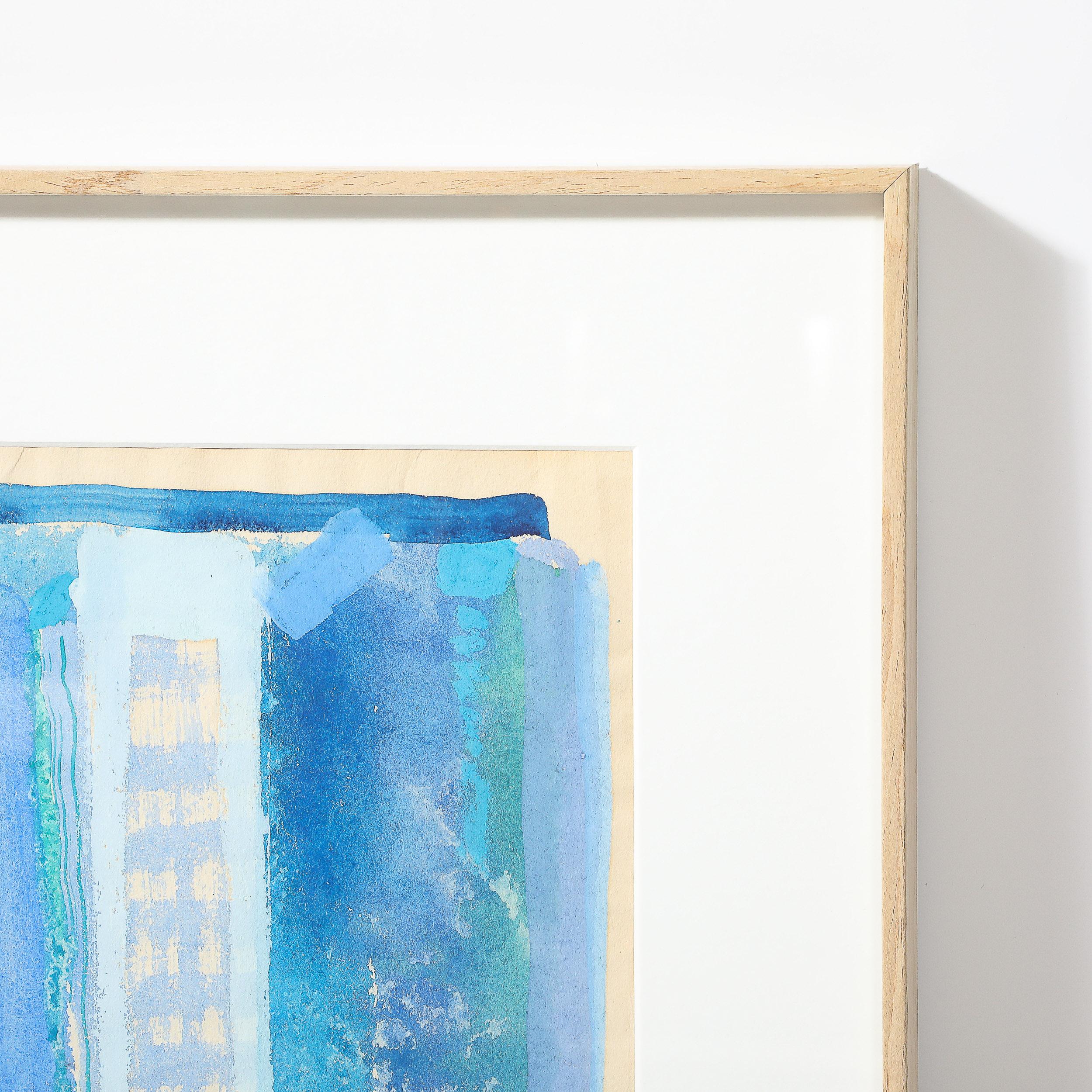 Modernistisches Aquarell- und Gouache-Gemälde von Robert Natkin aus der Mitte des Jahrhunderts im Angebot 7