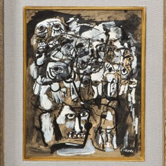 Zero Mostel Heads Circa 1955