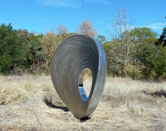 Re-Invention in Stainless Steel -interactive minimalist sculpture by Ivan McLean