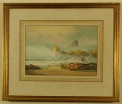 Mist at Asparagus Island and the Bishop Rock, Kynance by Claude Montague Hart 