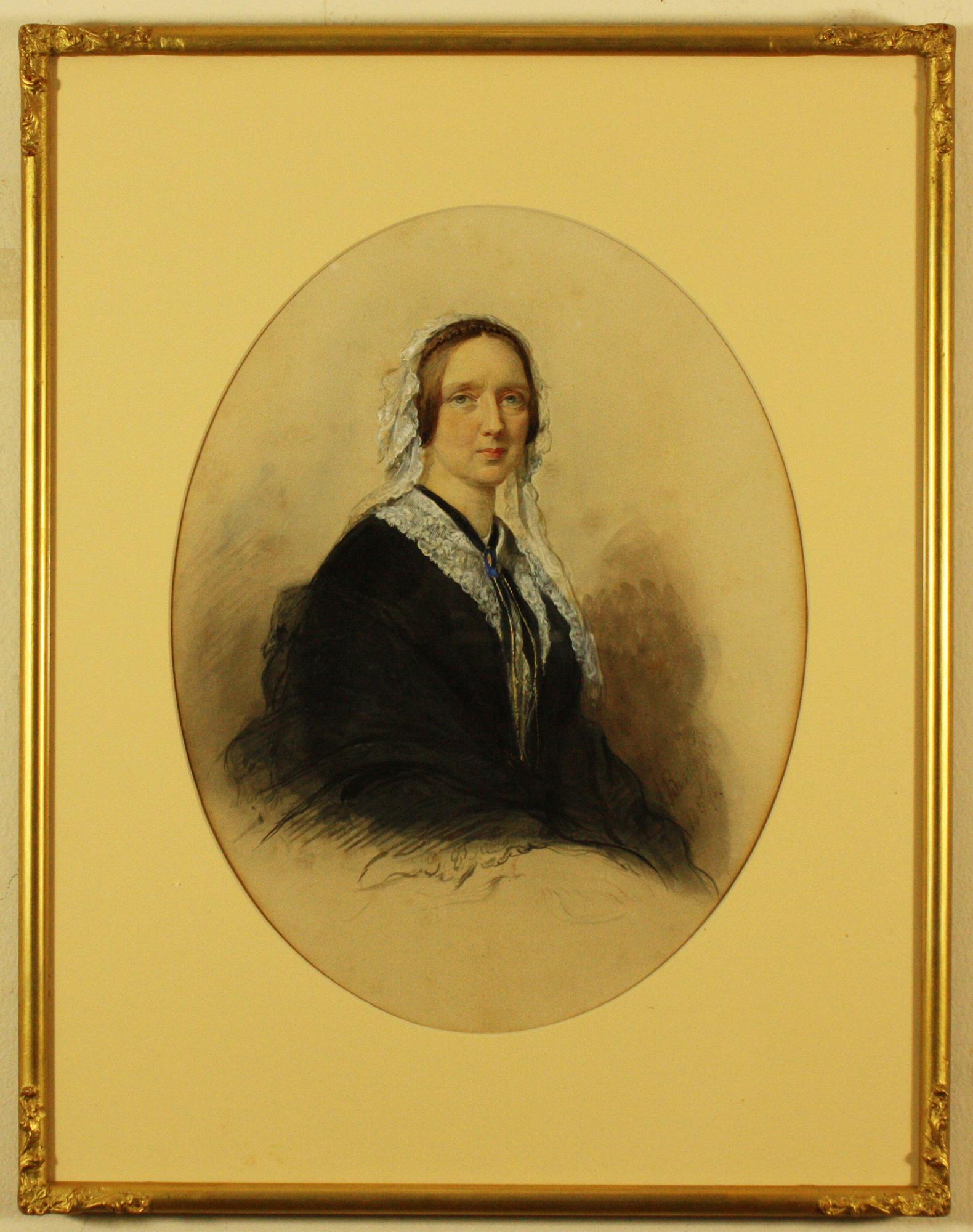 Adelaide Burgess Figurative Art - Se;lf Portrait 1859