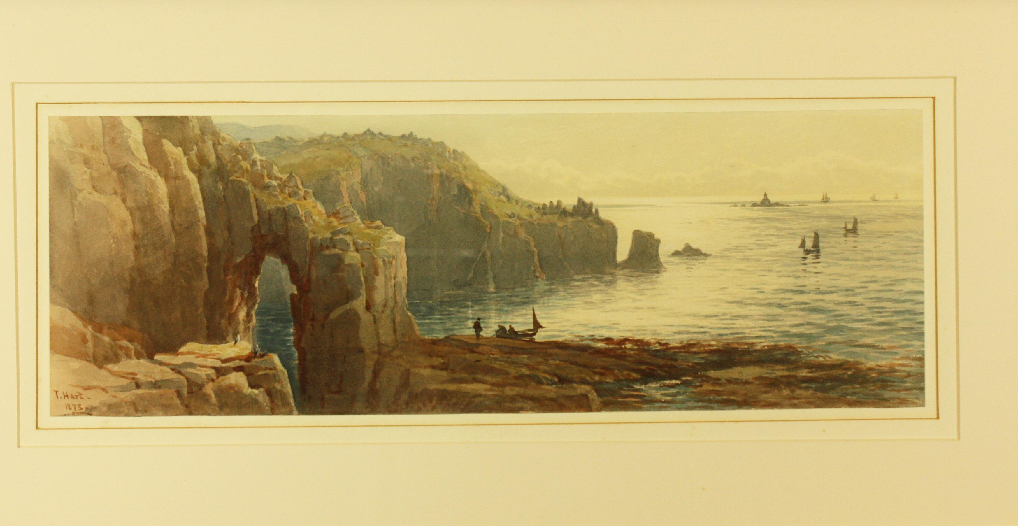 Gamper Arch and the Longships Light House by Thomas Hart FSA For Sale 1