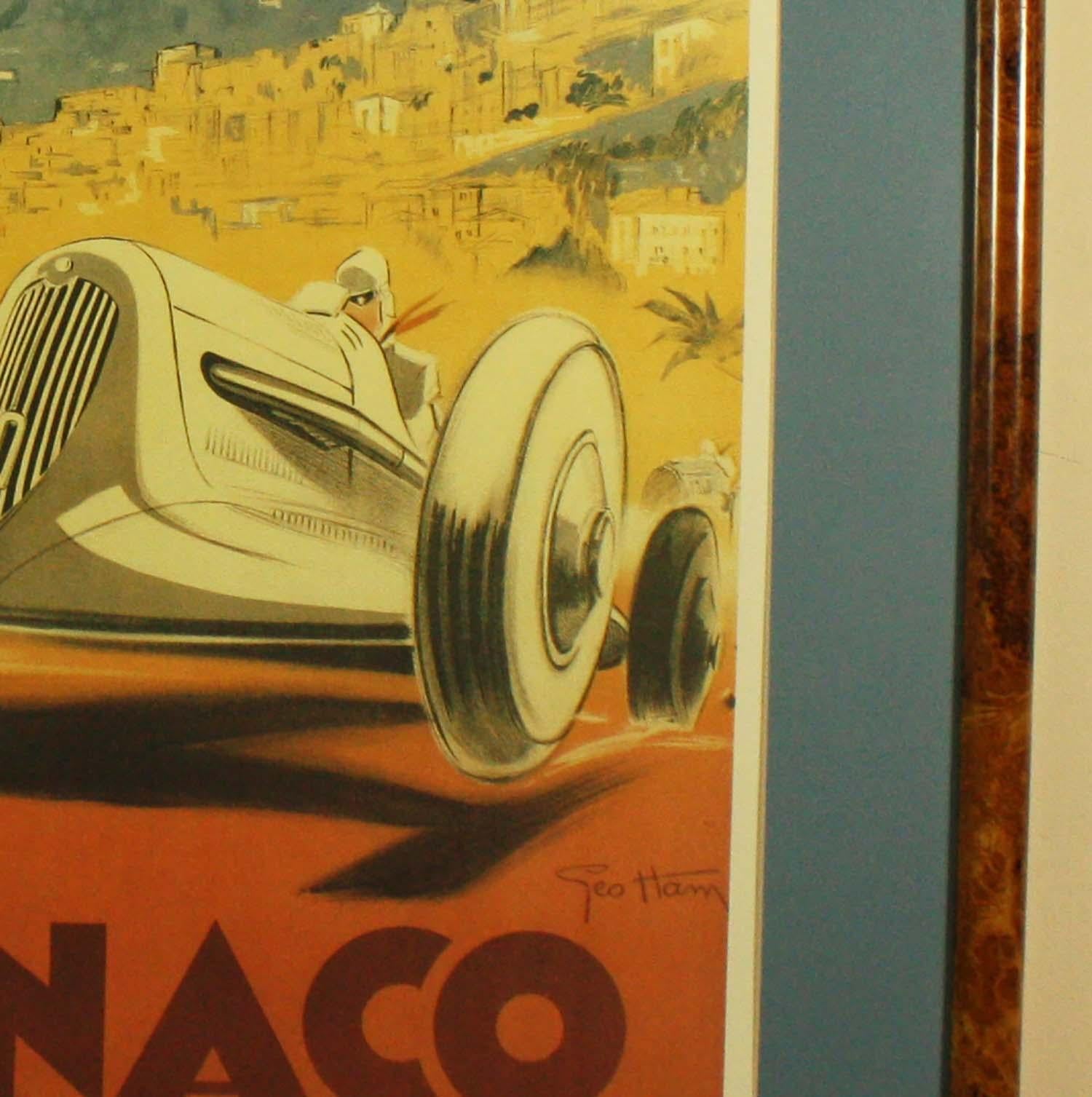 Monaco 7 Grand Prix 1935 Limited Edition Poster by Geo Ham For Sale 1